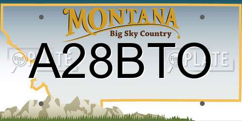 A28BTO Montana License Plate
