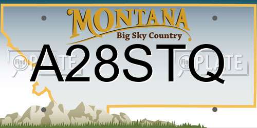 A28STQ Montana License Plate