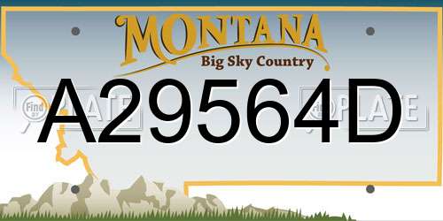 A29564D Montana License Plate