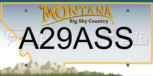 A29ASS Montana License Plate