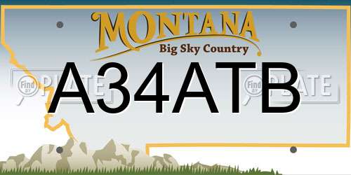 A34ATB Montana License Plate