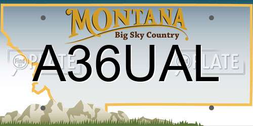 A36UAL Montana License Plate