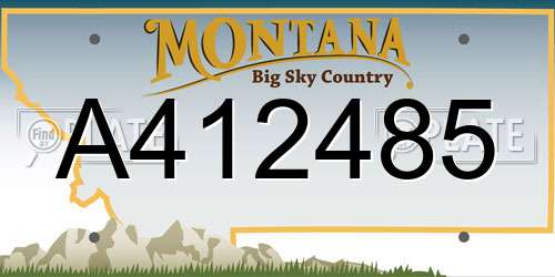 A412485 Montana License Plate