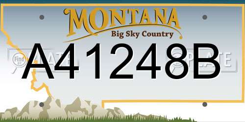A41248B Montana License Plate