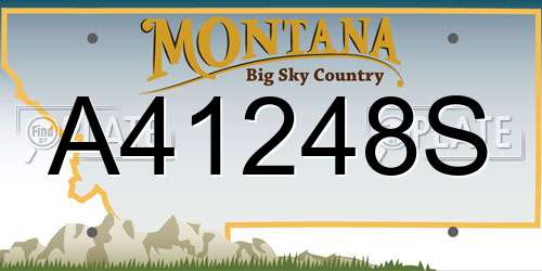 A41248S Montana License Plate