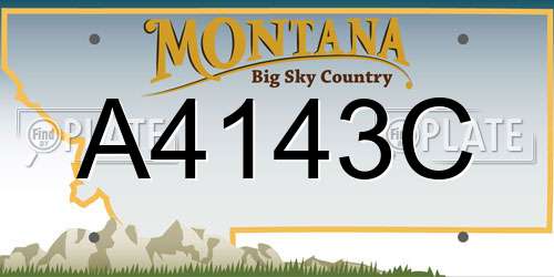 A4143C Montana License Plate