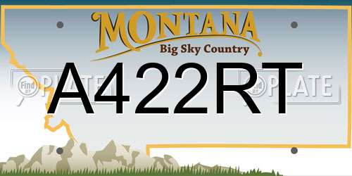 A422RT Montana License Plate