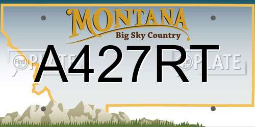 A427RT Montana License Plate