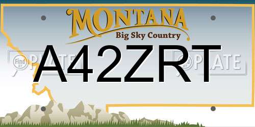 A42ZRT Montana License Plate