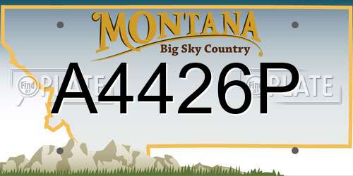 A4426P Montana License Plate