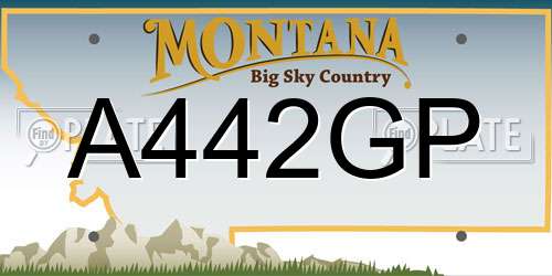 A442GP Montana License Plate