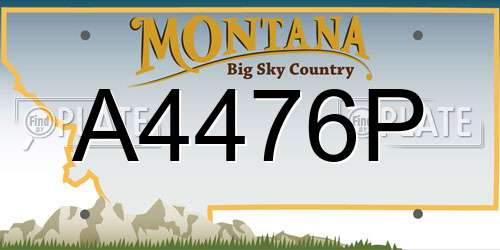 A4476P Montana License Plate