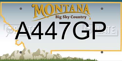 A447GP Montana License Plate