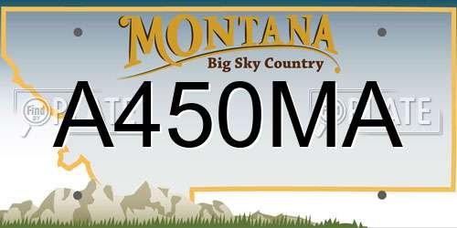 A450MA Montana License Plate