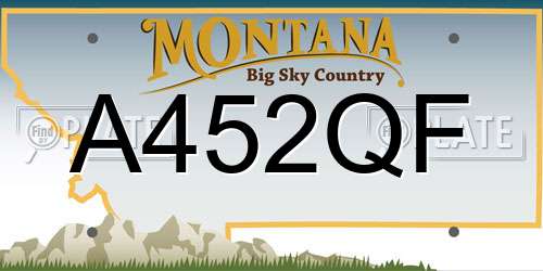 A452QF Montana License Plate
