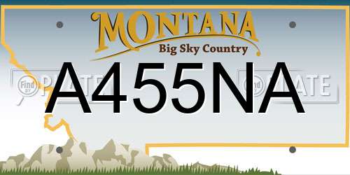 A455NA Montana License Plate