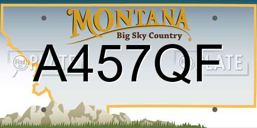 A457QF Montana License Plate