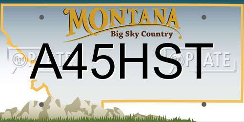 A45HST Montana License Plate