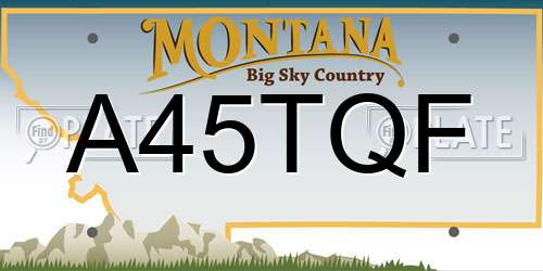 A45TQF Montana License Plate