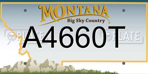A4660T Montana License Plate
