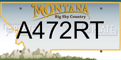 A472RT Montana License Plate