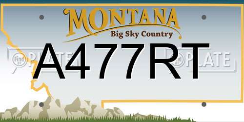A477RT Montana License Plate