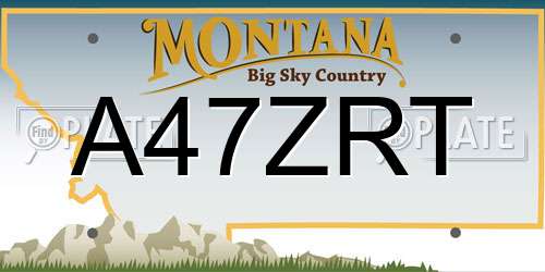 A47ZRT Montana License Plate