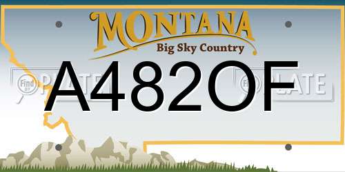A482OF Montana License Plate