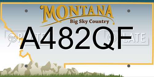 A482QF Montana License Plate