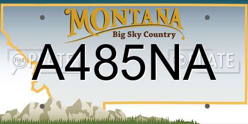 A485NA Montana License Plate
