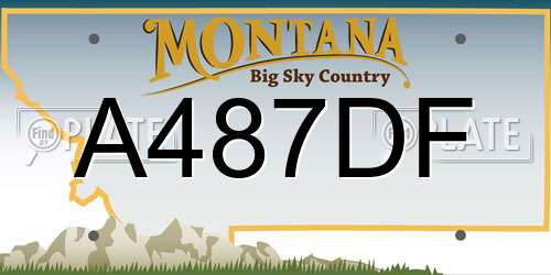 A487DF Montana License Plate