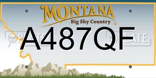 A487QF Montana License Plate