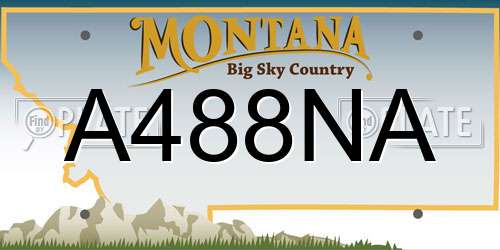 A488NA Montana License Plate