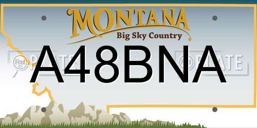 A48BNA Montana License Plate