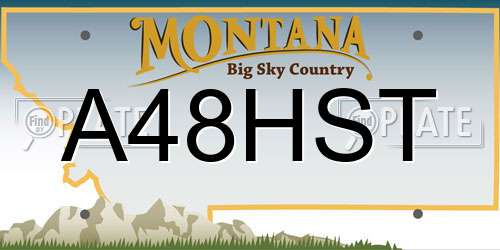 A48HST Montana License Plate