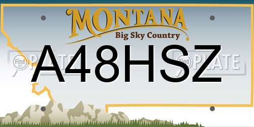 A48HSZ Montana License Plate