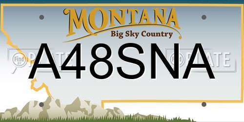 A48SNA Montana License Plate