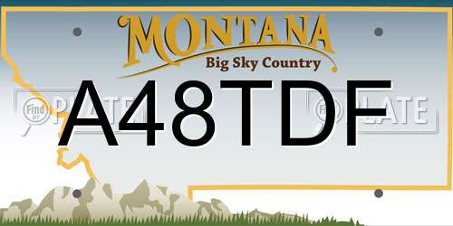 A48TDF Montana License Plate