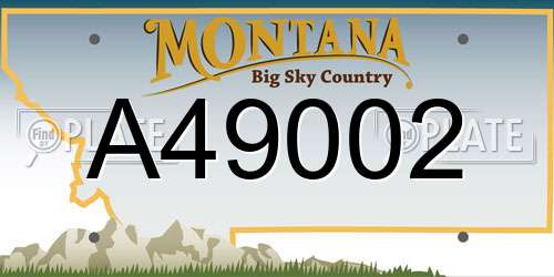 A49002 Montana License Plate