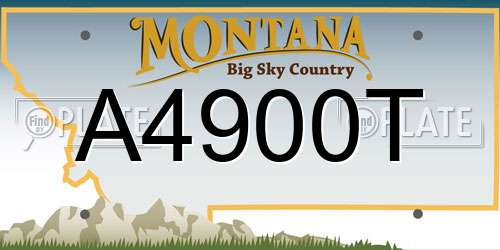 A4900T Montana License Plate
