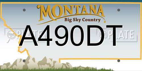 A490DT Montana License Plate