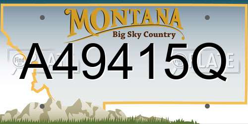 A49415Q Montana License Plate