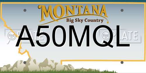 A50MQL Montana License Plate