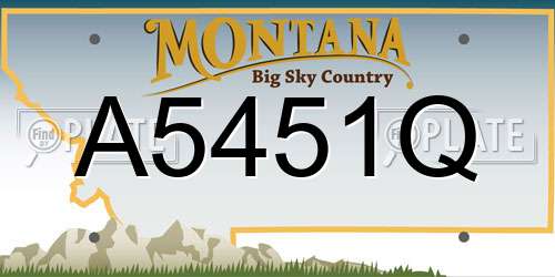 A5451Q Montana License Plate