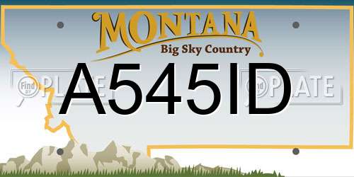 A545ID Montana License Plate