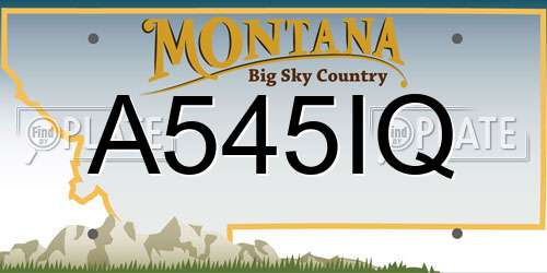 A545IQ Montana License Plate