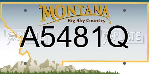 A5481Q Montana License Plate