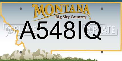 A548IQ Montana License Plate