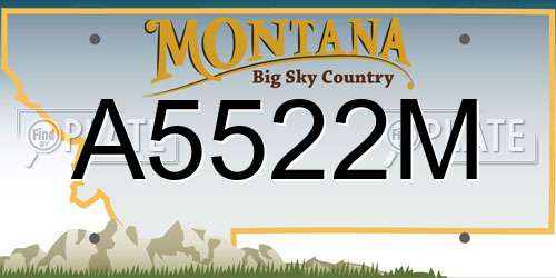 A5522M Montana License Plate