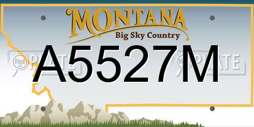 A5527M Montana License Plate